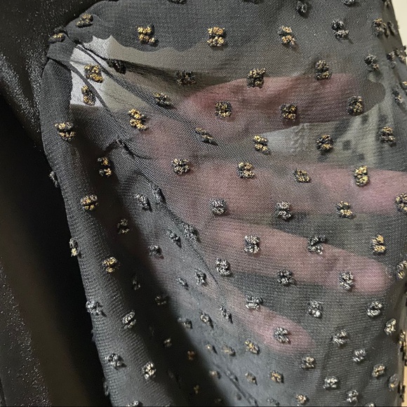 Betsey Johnson Puff SheerSleeves Black Party Dress - Picture 5 of 11